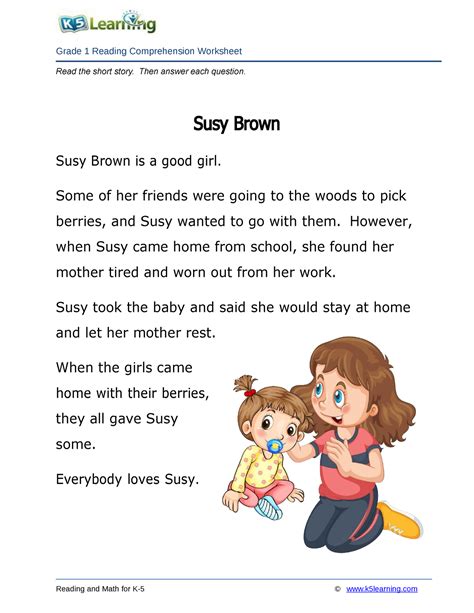 stories for kids with questions|Grade 1 Children's Stories and Reading Worksheets .